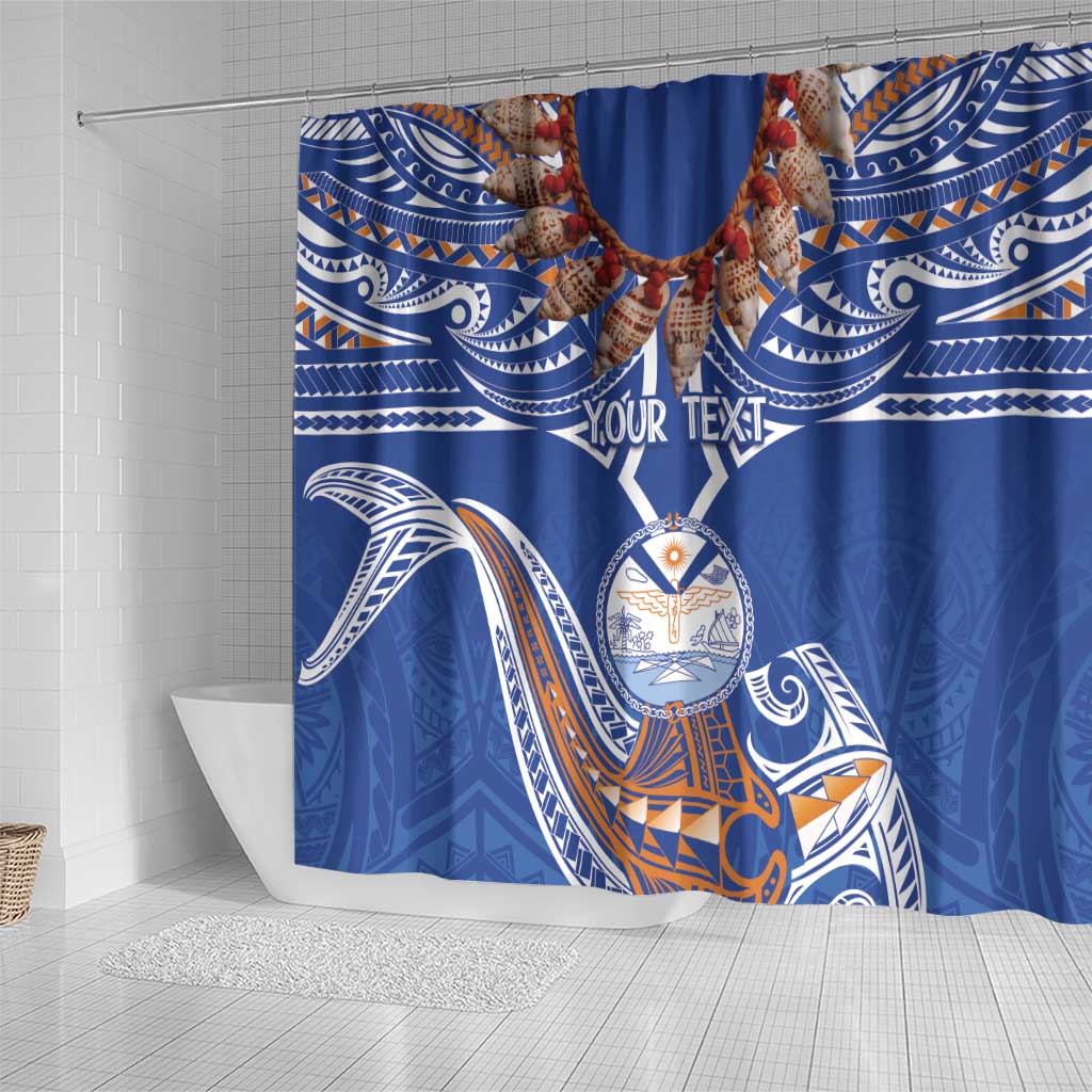 Yokwe Marshall Islands Personalized Shower Curtain Jemenei Day - Seashell Necklace LT7 - Polynesian Pride