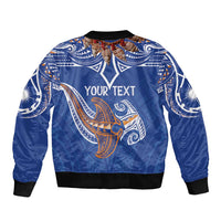 Yokwe Marshall Islands Personalized Sleeve Zip Bomber Jacket Jemenei Day - Seashell Necklace LT7 - Polynesian Pride