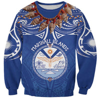 Yokwe Marshall Islands Personalized Sweatshirt Jemenei Day - Seashell Necklace LT7 Unisex Blue - Polynesian Pride