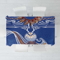 Yokwe Marshall Islands Personalized Tablecloth Jemenei Day - Seashell Necklace LT7 Blue - Polynesian Pride