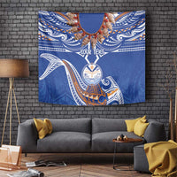 Yokwe Marshall Islands Personalized Tapestry Jemenei Day - Seashell Necklace LT7 Blue - Polynesian Pride