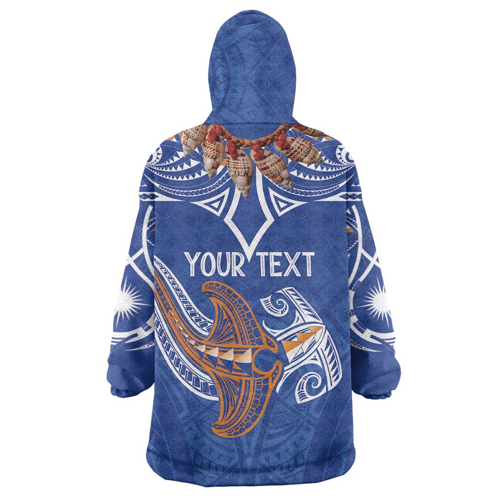 Yokwe Marshall Islands Personalized Wearable Blanket Hoodie Jemenei Day - Seashell Necklace LT7 - Polynesian Pride
