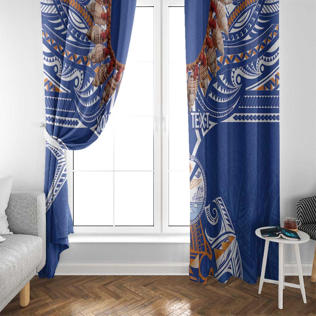 Yokwe Marshall Islands Personalized Window Curtain Jemenei Day - Seashell Necklace LT7 - Polynesian Pride