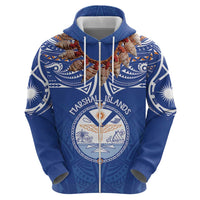 Yokwe Marshall Islands Personalized Zip Hoodie Jemenei Day - Seashell Necklace LT7 - Polynesian Pride
