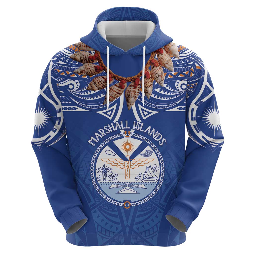 Yokwe Marshall Islands Personalized Zip Hoodie Jemenei Day - Seashell Necklace LT7 - Polynesian Pride