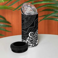 Hawaii 4 in 1 Can Cooler Tumbler Plumeria Black Curves