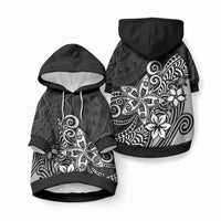 Polynesia Pet Hoodie Plumeria Black Curves