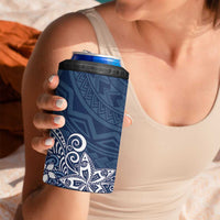 Hawaii 4 in 1 Can Cooler Tumbler Plumeria Navy Curves