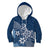 Polynesia Kid Hoodie Plumeria Blue Curves LT7 Hoodie Blue - Polynesian Pride