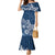 Polynesia Mermaid Dress Plumeria Blue Curves LT7 Women Blue - Polynesian Pride