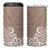 Hawaii 4 in 1 Can Cooler Tumbler Plumeria Beige Curves