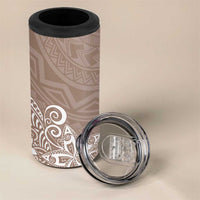 Hawaii 4 in 1 Can Cooler Tumbler Plumeria Beige Curves