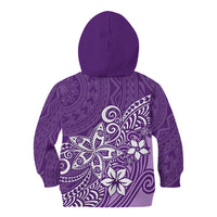 Polynesia Kid Hoodie Plumeria Purple Curves LT7 - Polynesian Pride