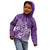 Polynesia Kid Hoodie Plumeria Purple Curves LT7 - Polynesian Pride