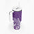 Hawaii Tumbler With Handle Plumeria Purple Curves