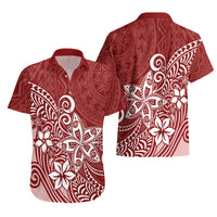 Polynesia Hawaiian Shirt Plumeria Red Curves LT7 - Polynesian Pride
