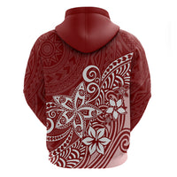 Polynesia Hoodie Plumeria Red Curves LT7 - Polynesian Pride