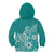 Polynesia Kid Hoodie Plumeria Teal Curves LT7 - Polynesian Pride