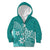Polynesia Kid Hoodie Plumeria Teal Curves LT7 Zip Hoodie Teal - Polynesian Pride