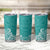 Hawaii Tumbler Cup Plumeria Teal Curves