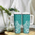 Hawaii Tumbler With Handle Plumeria Teal Curves