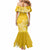 Polynesia Mermaid Dress Plumeria Yellow Curves LT7 - Polynesian Pride