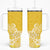 Hawaii Tumbler With Handle Plumeria Yellow Curves