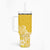 Hawaii Tumbler With Handle Plumeria Yellow Curves