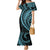 Polynesian Pride Mermaid Dress Turtle Hibiscus Luxury Style - Aquamarine LT7 Women Aquamarine - Polynesian Pride