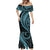 Polynesian Pride Mermaid Dress Turtle Hibiscus Luxury Style - Aquamarine LT7 - Polynesian Pride