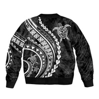 Polynesian Pride Bomber Jacket Turtle Hibiscus Luxury Style - Black LT7 - Polynesian Pride