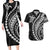 Polynesian Pride Couples Matching Long Sleeve Bodycon Dress and Hawaiian Shirt Turtle Hibiscus Luxury Style - Black LT7 Black - Polynesian Pride