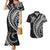 Polynesian Pride Couples Matching Mermaid Dress and Hawaiian Shirt Turtle Hibiscus Luxury Style - Black LT7 Black - Polynesian Pride