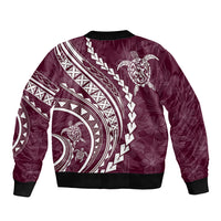 Polynesian Pride Bomber Jacket Turtle Hibiscus Luxury Style - Champagne LT7 - Polynesian Pride