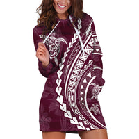 Polynesian Pride Hoodie Dress Turtle Hibiscus Luxury Style - Champagne LT7 Champagne - Polynesian Pride