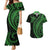 Polynesian Pride Couples Matching Mermaid Dress and Hawaiian Shirt Turtle Hibiscus Luxury Style - Green LT7 Green - Polynesian Pride