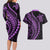 Polynesian Pride Couples Matching Long Sleeve Bodycon Dress and Hawaiian Shirt Turtle Hibiscus Luxury Style - Lilac LT7 - Polynesian Pride