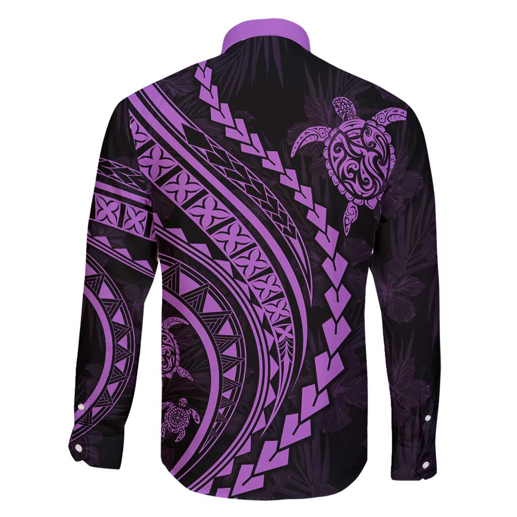 Hawaii Family Matching Outfits Polynesian Pride Summer Maxi Dress And Shirt Family Set Clothes Turtle Hibiscus Luxury Style - Lilac LT7