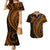 Polynesian Pride Couples Matching Mermaid Dress and Hawaiian Shirt Turtle Hibiscus Luxury Style - Orange LT7 Orange - Polynesian Pride