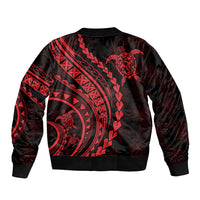 Polynesian Pride Bomber Jacket Turtle Hibiscus Luxury Style - Rose LT7 - Polynesian Pride
