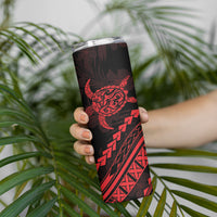 Polynesian Pride Skinny Tumbler Turtle Hibiscus Luxury Style - Rose