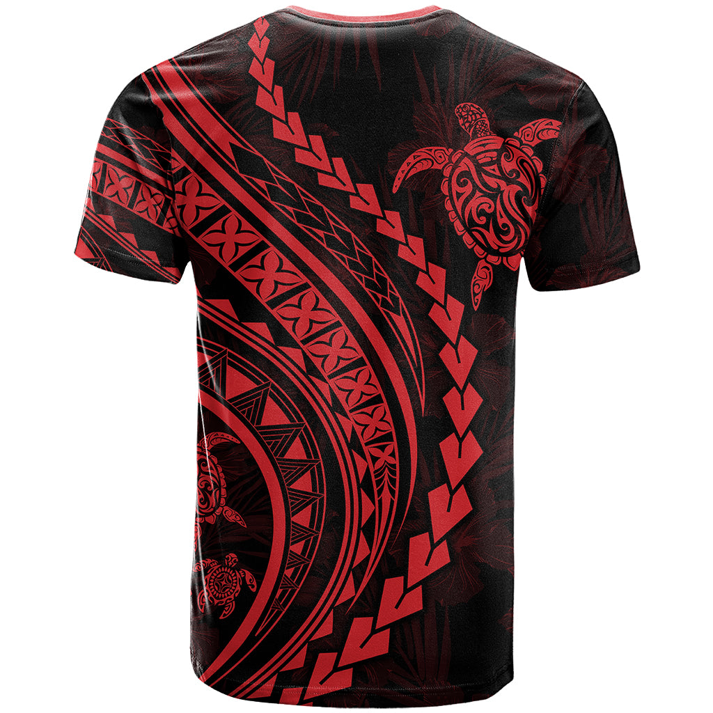 Polynesian Pride T Shirt Turtle Hibiscus Luxury Style - Rose LT7 - Polynesian Pride
