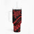 Polynesian Pride Tumbler With Handle Turtle Hibiscus Luxury Style - Rose