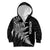 Personalised New Zealand Rugby Kid Hoodie World Cup 2023 Silver Fern Champions LT7 Zip Hoodie Black - Polynesian Pride