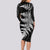 Personalised New Zealand Rugby Long Sleeve Bodycon Dress World Cup 2023 Silver Fern Champions LT7 - Polynesian Pride