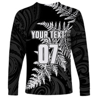 Personalised New Zealand Rugby Long Sleeve Shirt World Cup 2023 Silver Fern Champions LT7 - Polynesian Pride