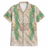 Hawai'i Paniolo Maile Twisted Lei Hawaiian Shirt Almond Brown LT7 Brown - Polynesian Pride