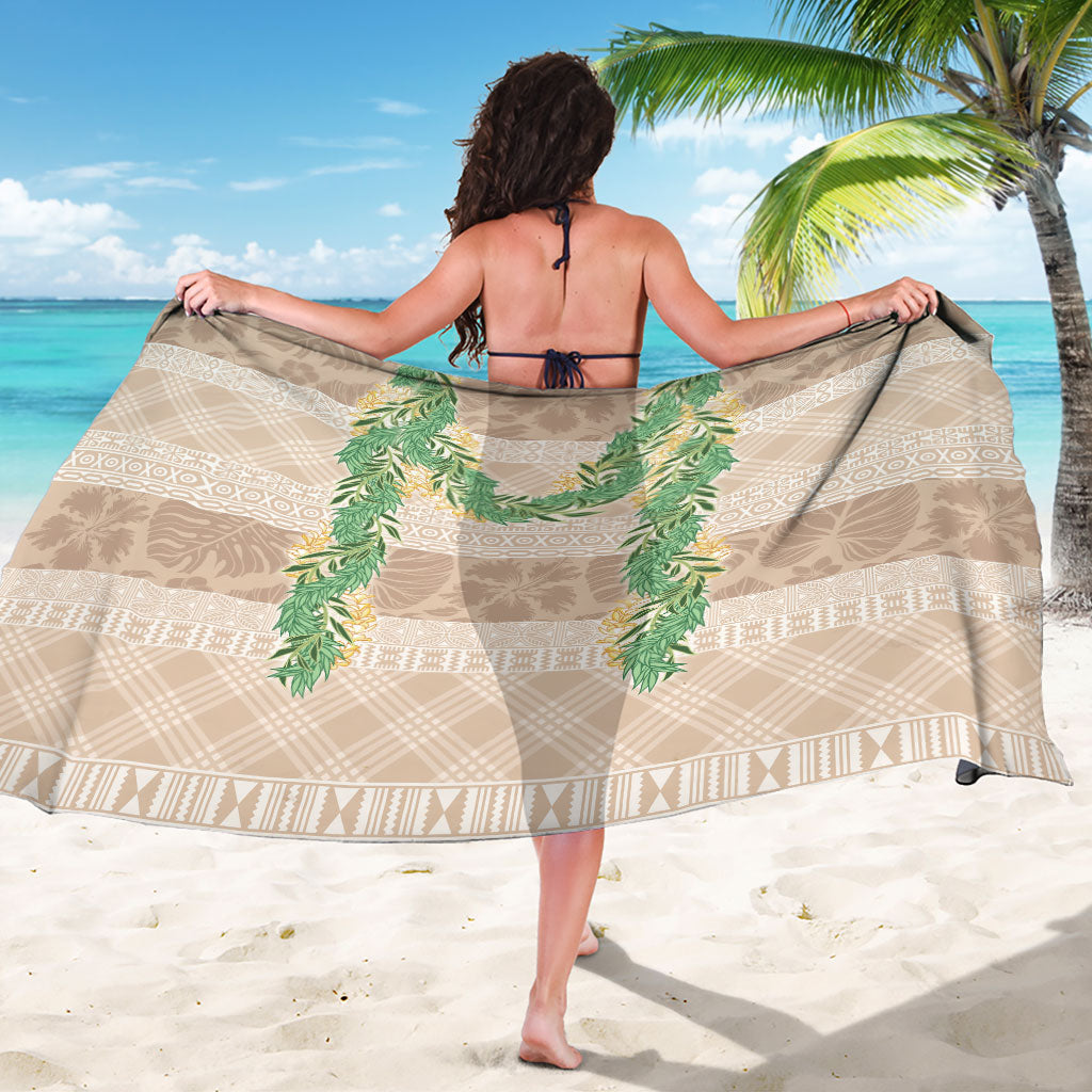Hawai'i Paniolo Maile Twisted Lei Sarong Almond Brown LT7 - Polynesian Pride