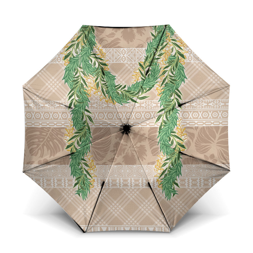 Hawai'i Paniolo Maile Twisted Lei Umbrella Almond Brown