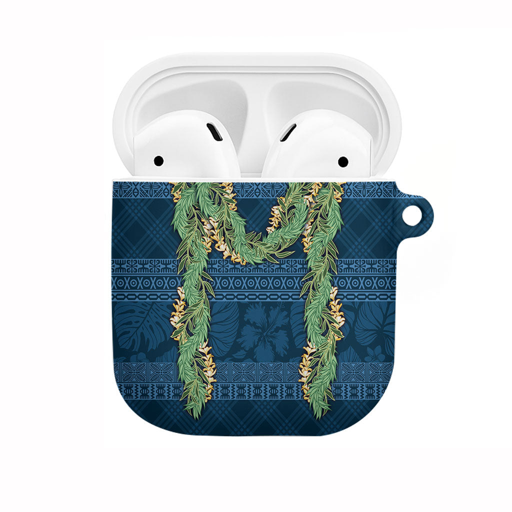 Hawai'i Paniolo Maile Twisted Lei AirPods Case Cobalt Blue